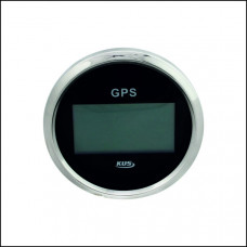 GPS-спидометр электронный, черный циферблат, нержавеющий ободок, выносная антенна